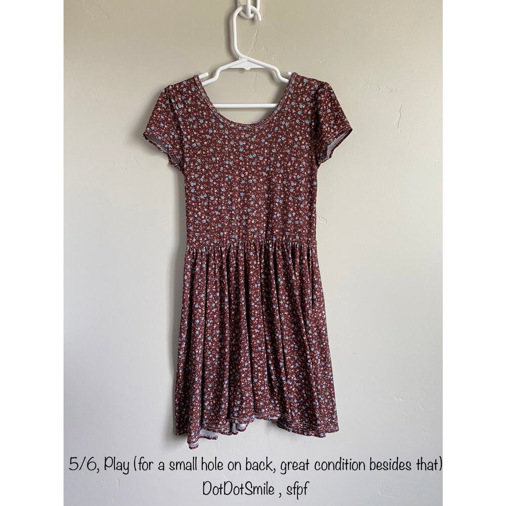 Dot Dot Smile Brown Floral Dress Sz Girls 5/6